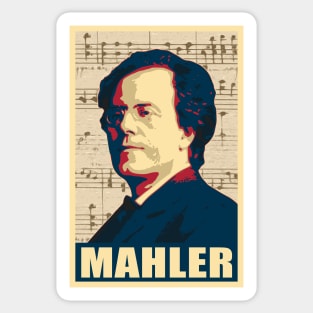 Gustav Mahler musical notes Sticker